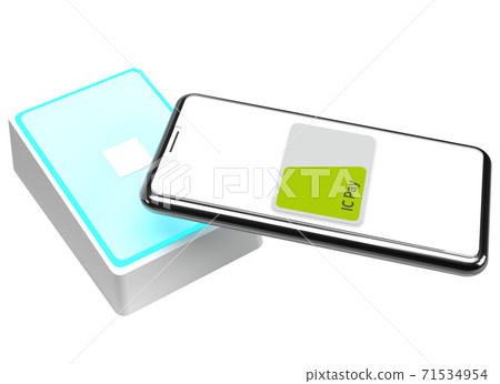 使用智能手機進行電子支付的圖像 71534954