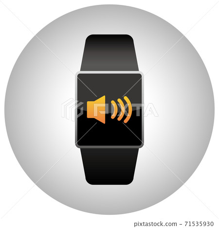 Vector illustration of smartwatch Volume icon Vector illustration of smartwatch Volume icon 71535930