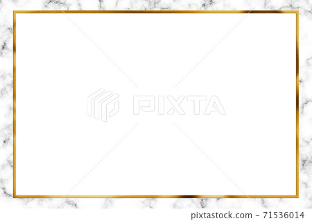 Marble background and gold rim: marble golden frame 71536014
