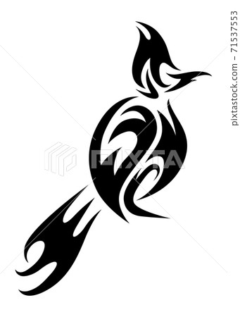 Line art vector of Red-whiskered bulbul bird Line art vector of Red-whiskered bulbul bird 71537553