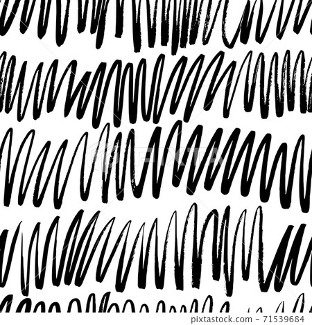 Hand drawn doodle lines vector seamless pattern. - Stock Illustration ...