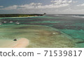 Aerial view from drone of Gabriel Island, Mauritius 71539817