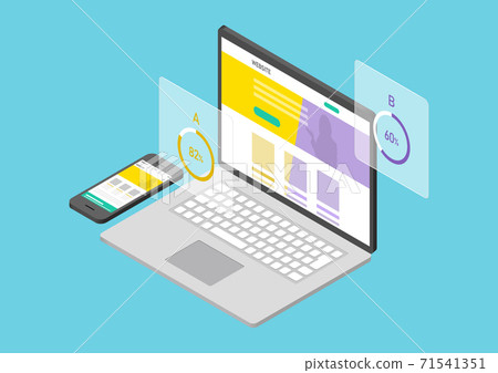 AB test split test marketing, site production 71541351