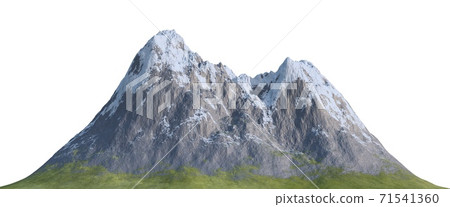 Snowy mountains Isolate on white background 3d illustration Snowy mountains Isolate on white background 3d illustration 71541360