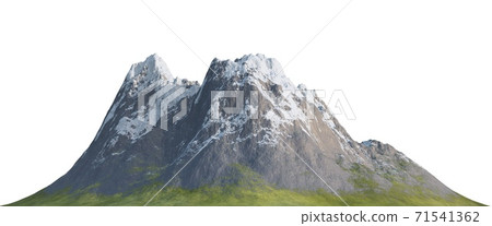 Snowy mountains Isolate on white background 3d illustration Snowy mountains Isolate on white background 3d illustration 71541362
