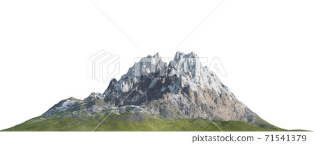 Snowy mountains Isolate on white background 3d illustration Snowy mountains Isolate on white background 3d illustration 71541379