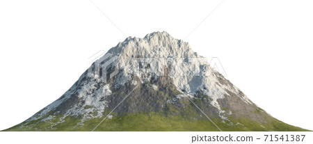 Snowy mountains Isolate on white background 3d illustration Snowy mountains Isolate on white background 3d illustration 71541387
