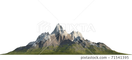 Snowy mountains Isolate on white background 3d illustration Snowy mountains Isolate on white background 3d illustration 71541395