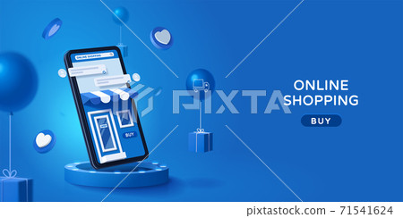 Online shopping ad design template Online shopping ad design template 71541624