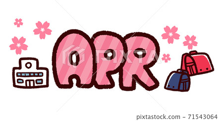 Hand-painted calendar material English April Hand-painted calendar material English April 71543064