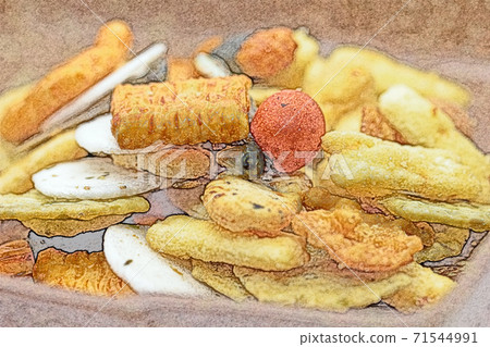 Simple snack "Okaki" colored pencil drawing style Simple snack "Okaki" colored pencil drawing style 71544991