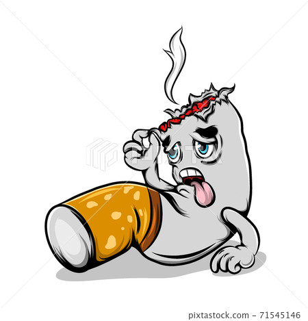 The tired cigarette because the people always... - Stock Illustration  [71545146]