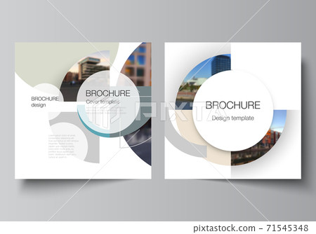 Vector layout of two square covers design template for brochure, flyer, magazine, cover design, book, brochure cover. Background with abstract circle round banners. Corporate business concept template Vector layout of two square covers design template for brochure, flyer, magazine, cover design, book, brochure cover. Background with abstract circle round banners. Corporate business concept template 71545348