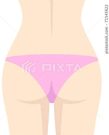 Bikini woman back view (no line) 71545622