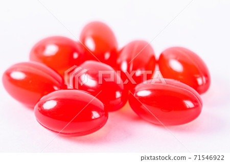 Vitamin Coenzyme Q10 isolated on a white background. Vitamin Coenzyme Q10 isolated on a white background. 71546922