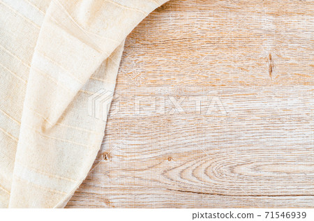 Tablecloth textile on wooden background. Tablecloth textile on wooden background. 71546939