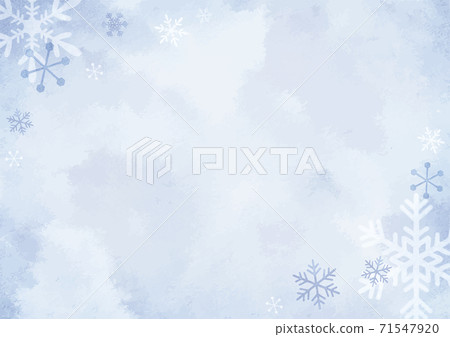 Watercolor snowflake background material Watercolor snowflake background material 71547920
