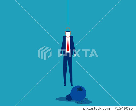 The end business. Self destructive behavior. Stock illustration 71549080
