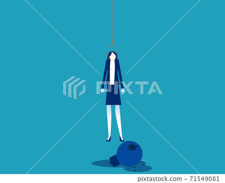 The end business. Self destructive behavior. Stock illustration 71549081