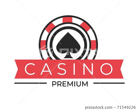 Casino club isolated icon spades sign poker chip 71549226