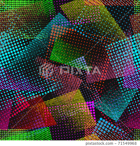 Abstract seamless chaotic pattern with urban...-插圖素材 [71549968] - PIXTA圖庫