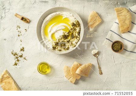 Popular middle eastern appetizer labneh Popular middle eastern appetizer labneh 71552055