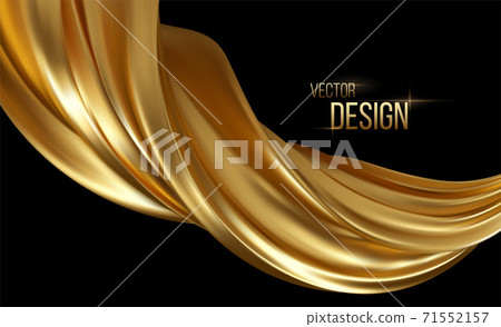 Black and gold liquid flow effect background Vector Image