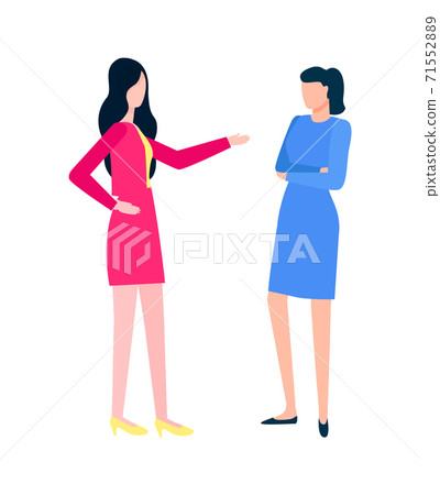 Talking Women Wearing Formal Clothes, Colleagues 71552889