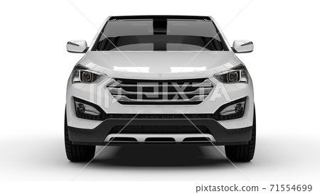 White premium city crossover on a white background. 3d rendering. White premium city crossover on a white background. 3d rendering. 71554699