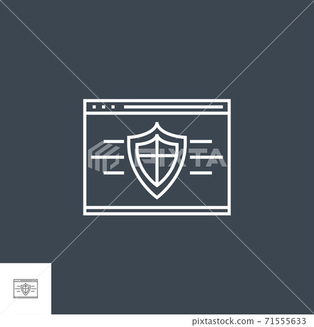 Web Security Line Icon - Stock Illustration [71555633] - PIXTA