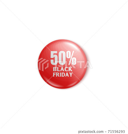Red round button pin with 50% Black friday discount promotion Red round button pin with 50% Black friday discount promotion 71556293