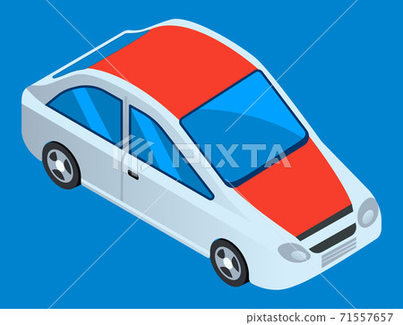 Smart modern automobile. White car vector template blue background. Minivan, multi purpose vehicle Smart modern automobile. White car vector template blue background. Minivan, multi purpose vehicle 71557657