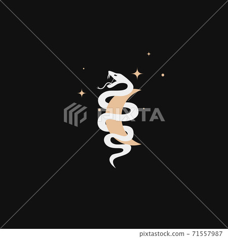 Occult trendy hand drawn illustration with... - Stock Illustration ...