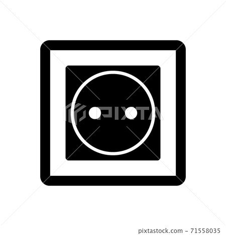 Socket icon on white. Socket icon on white. 71558035