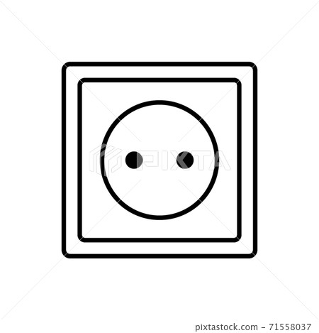 Socket icon on white. Socket icon on white. 71558037
