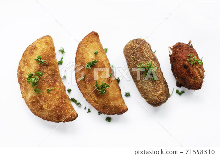 portuguese traditional mixed fried tapas snacks on plate portuguese traditional mixed fried tapas snacks on plate 71558310