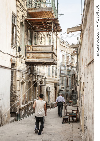 baku city old town street in azerbaijan baku city old town street in azerbaijan 71558536