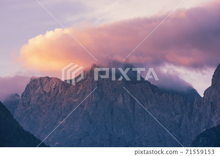 Triglav mountain peak at sunrise Triglav mountain peak at sunrise 71559153