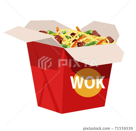 Vector illustration Japanese Wok box with noodles 71559339