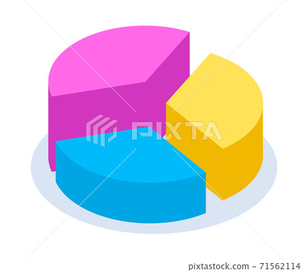 Illustration of colorful pie chart for... - Stock Illustration ...