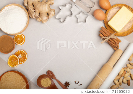 Christmas cookie cooking background 71565023