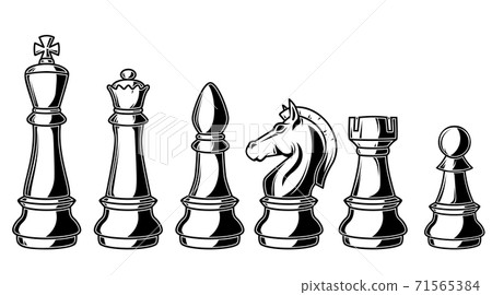 Chess Pieces Chalkboard Poster Design Royalty Free SVG, Cliparts