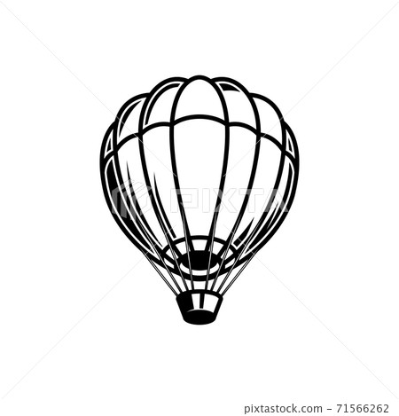 Air balloon illustration on white background. Design element for logo, label, emblem, sign, poster. Air balloon illustration on white background. Design element for logo, label, emblem, sign, poster. 71566262