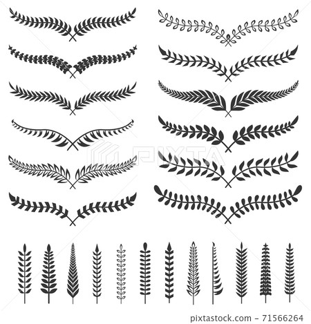 Set of wreath illustration. Design element for poster, sign, emblem, badge, t shirt. Set of wreath illustration. Design element for poster, sign, emblem, badge, t shirt. 71566264
