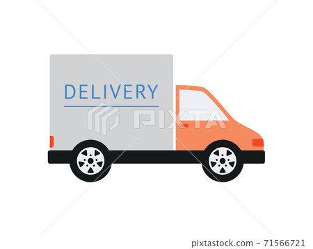 Delivery truck for shipping or transportation flat vector illustration isolated. 71566721