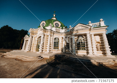 Kuskovo manor in Moscow, Russia. Kuskovo manor is a unique monument of the XVIII century, a Summer residence in Moscow Kuskovo manor in Moscow, Russia. Kuskovo manor is a unique monument of the XVIII century, a Summer residence in Moscow 71567175