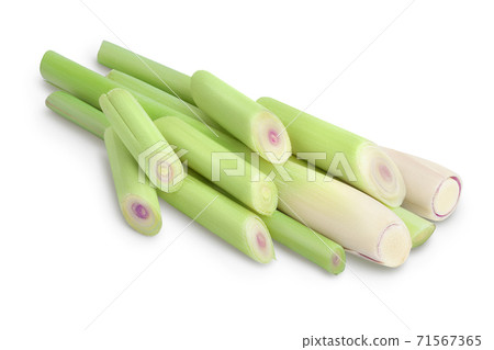 Fresh Lemongrass isolated on white background with clipping path and full depth of field Fresh Lemongrass isolated on white background with clipping path and full depth of field 71567365