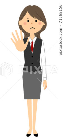 A woman in uniform to stop 71568156