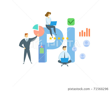 PI, Professional Indemnity. Concept with keywords, people and icons. Flat vector illustration. Isolated on white. 71568296