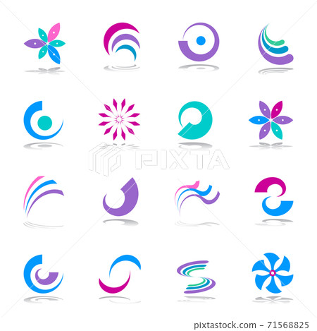 Design elements set. Abstract icons. Design elements set. Abstract icons. 71568825